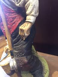 Vintage FISHING Old Man Figurine Bank 12.5"H Fisherman Boot Hill Wax Museum | eBay