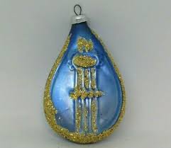 Vintage West Germany Blue & Gold MANDOLIN Christmas Ornament, 2.5" | eBay