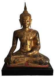 Buddha Shakyamuni, lacquered and gilded bronze, Thaïland ...