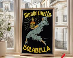 Vintage Mandarinetto Italian Liquor Advertising Poster ...