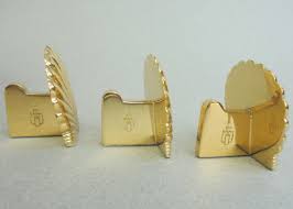 PartyLite Seacrest Set Gold Scallop Seashell Hurricane Shade Stand 3 pc Orig Box | eBay