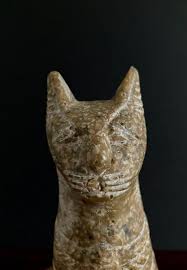 Vintage Carved Granite Egyptian Bast Cat - Etsy Israel