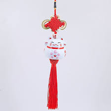 2pcs Auto car hanging Ceramic lucky cat hang god of luck ...