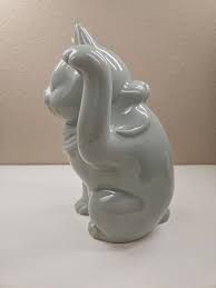 Vintage GUMPS Japan Lucky Cat Celadon Ceramic Statue With Original Tag in Excellent Condition - Etsy Australia