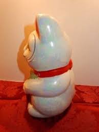 Japanese Beckoning Cat Piggy Bank 7 3/4" Tall | eBay