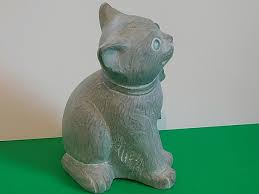 Isabel Bloom Sitting Pretty Cat Sculpture - 1999 / Green Eyes | eBay