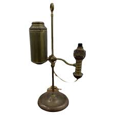 Brass 19 century oil lamp converted to wired for modern use ...