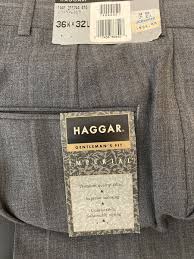 NWT Haggar Imperial Size 36x32 Gray Stripe Wool Blend Pants Gentleman's Fit | eBay