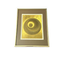 Rebecca Taravella Optical Illusionary Art Gold Framed Wall ...