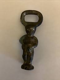 Vintage Brass Beer Bottle Opener Of A Nude Man or Boy Bar ...