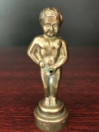 Antique bronze figure for bottle top from Bruxelles | eBay