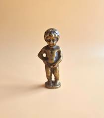 Vintage Bronze Manneken Pis Statuette, Belgium Souvenir ...