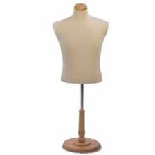 Mondo Mannequins M5WB Male Shirt Form Tailor Bust, Neckblock and Base Included - Natural