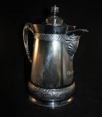 VICTORIAN MERIDEN DOUBLE WALL ICE PITCHER SILVER PLATE ...
