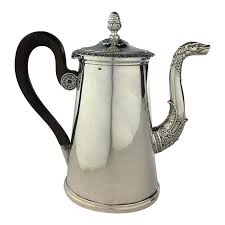 19th Century French Sterling Silver Rococo Chocolate Pot ...