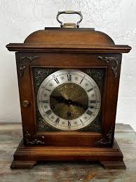 Hamilton Mantel Chime Clock -Dark Walnut Westminster Chimes- Quarter Hour Strike | eBay