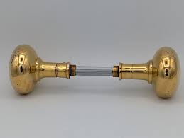 Antique Hardware Open Box Sale Item Round Solid Brass Spare Door Knob Set (Polished Brass Finish)