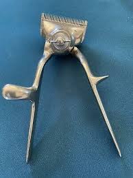 Antique "Dessus" Chrome Barber Manual Hand Held Hair Clippers & Barber Brush | eBay Australia