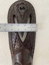 Hand Carved Wooden African Mask, Painted Wood Tribal Mask ...