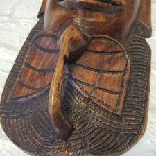 Traditional African Tribal Wood Carved Wall Mask Inlays ...