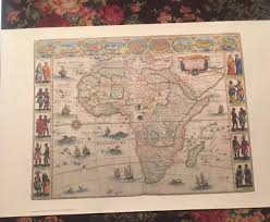 Hammond Prints Africa 16th Century Map Lithograph Vintage | eBay