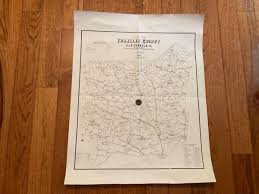 1910 Edition Of Franklin County Georgia Map School Districts ...