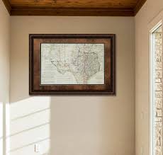 Texas Cattle Trail Map Canvas Print — Wall Art Giant