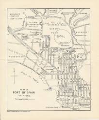 1931 Port of Spain Trinidad & Tobago Antique Map - Etsy