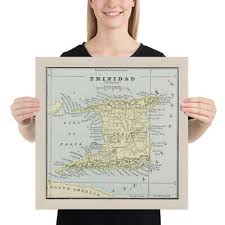 Old Trinidad Map (1901) Vintage Trinidadian Atlas Poster | eBay