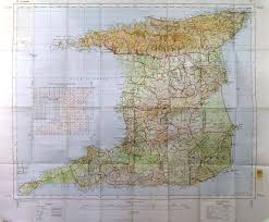 TRINIDAD . Large detailed folding map of Trinidad, not ...