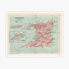 "Trinidad and Tobago 1923 Map Print" Sticker for Sale by ...