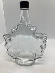 Canadian Maple Leaf Shaped Bottle Glass Syrup Empty Bottle ...