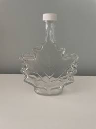 Maple Leaf Shaped Glass Syrup Bottle Empty Bottle With Screw ...