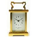 A miniature brass carriage clock, retailed by Thomas Braithwaite of London, having an 8 day movement
