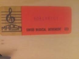 Vintage MAPSA Edlweiss Swiss Moving Music Box mechanism not ...