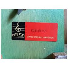MAPSA Swiss movement wood chalet music box - plays Edelweiss ...