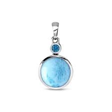 Marahlago Larimar Splash Necklace with Blue Spinel | Lumina ...