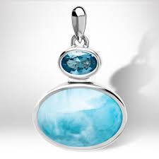 Larimar Avery Pendant Sterling Silver Marahlago