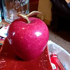 Accents | Vintage Red Apple Realistic Polished Stone Marble Alabaster | Poshmark