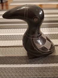 Vintage Mexican Pottery V Silva ceramic Black bird, Mid ...