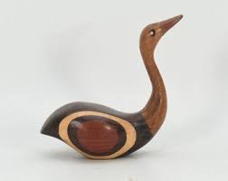 Minimalist Wooden Duck Accent Piece Hand Crafted Tibetan ...