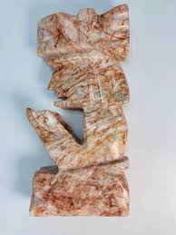 Buy VINTAGE Carved Marble Aztec Mayan Figurine Sculpture ...