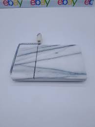 Marble Cheese Slicer Wire White Gray Marble Cutting Board ...