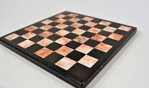 15" Black Marble Bed Side End Table Square Shape Chess Table ...
