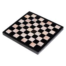 Marble Chess Set in Black and Pink from Mexico - Black and ...