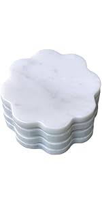 Amazon.com: Natural Marble Coasters Set of 4, Desk Stone ...