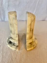 Mid 20th Century Italian Alabaster Column Bookends - A Pair ...