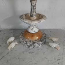 Rare Art Deco Alabaster Marble and Chrome Metal Ashtray ...