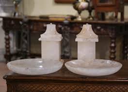 Pair of Brazilian Carved Rock Crystal Compote Centerpiece ...