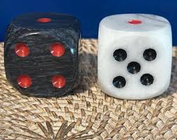 Vintage Pair of Solid Marble Curved Dice Paperweight - Etsy